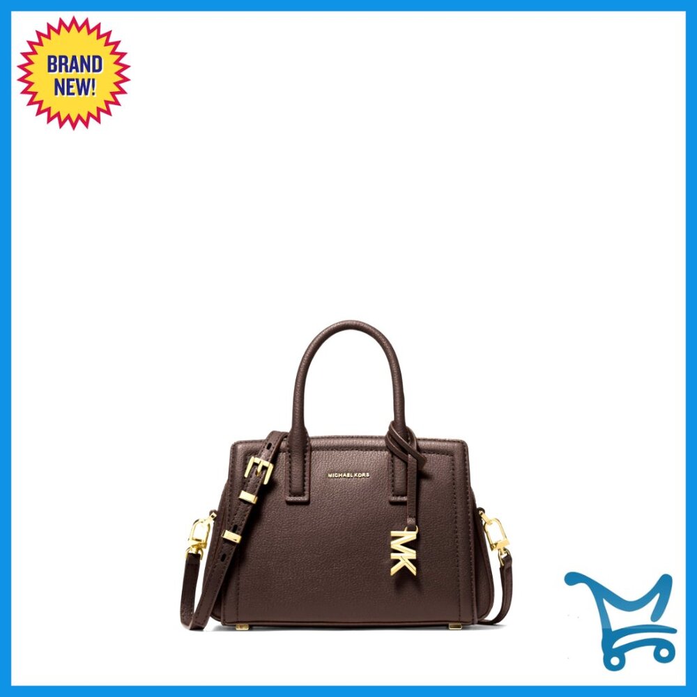 Extra Small Leather Crossbody Bag With Gold Hardware, Zip Closure